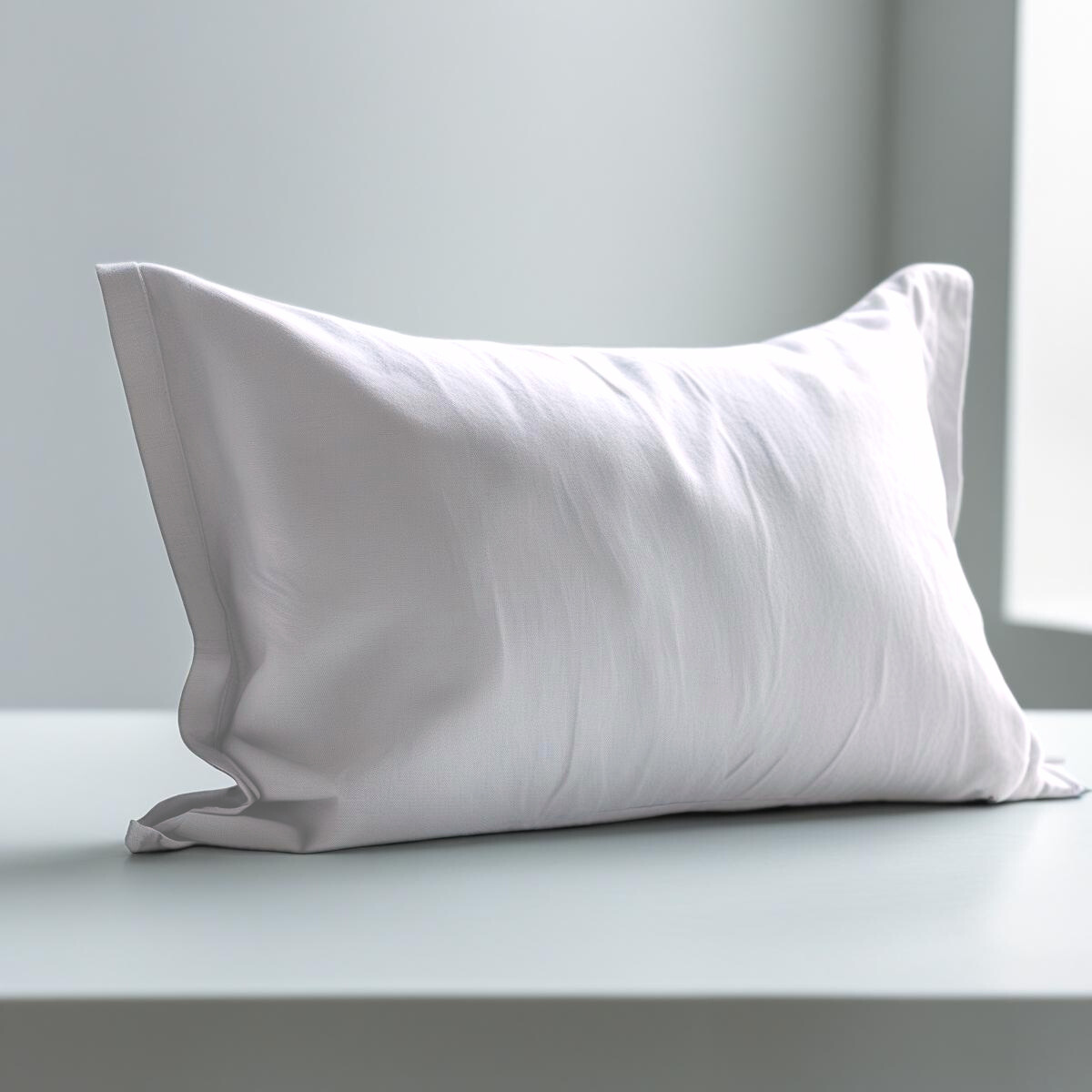 Pair of 200 Thread Count Percale Cotton Pillowcases for Bed 