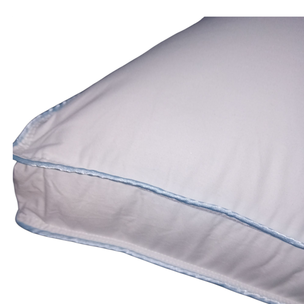 Dettaglio federa 100% cotone percalle del guanciale anatomico artigianale