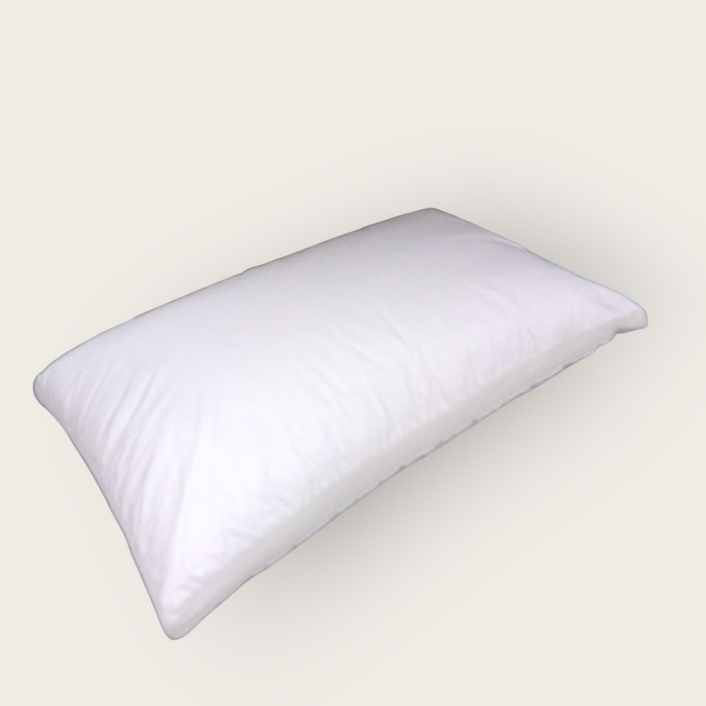 Guanciale anatomico traspirante 45x75 cm con federa in cotone percalle bianco