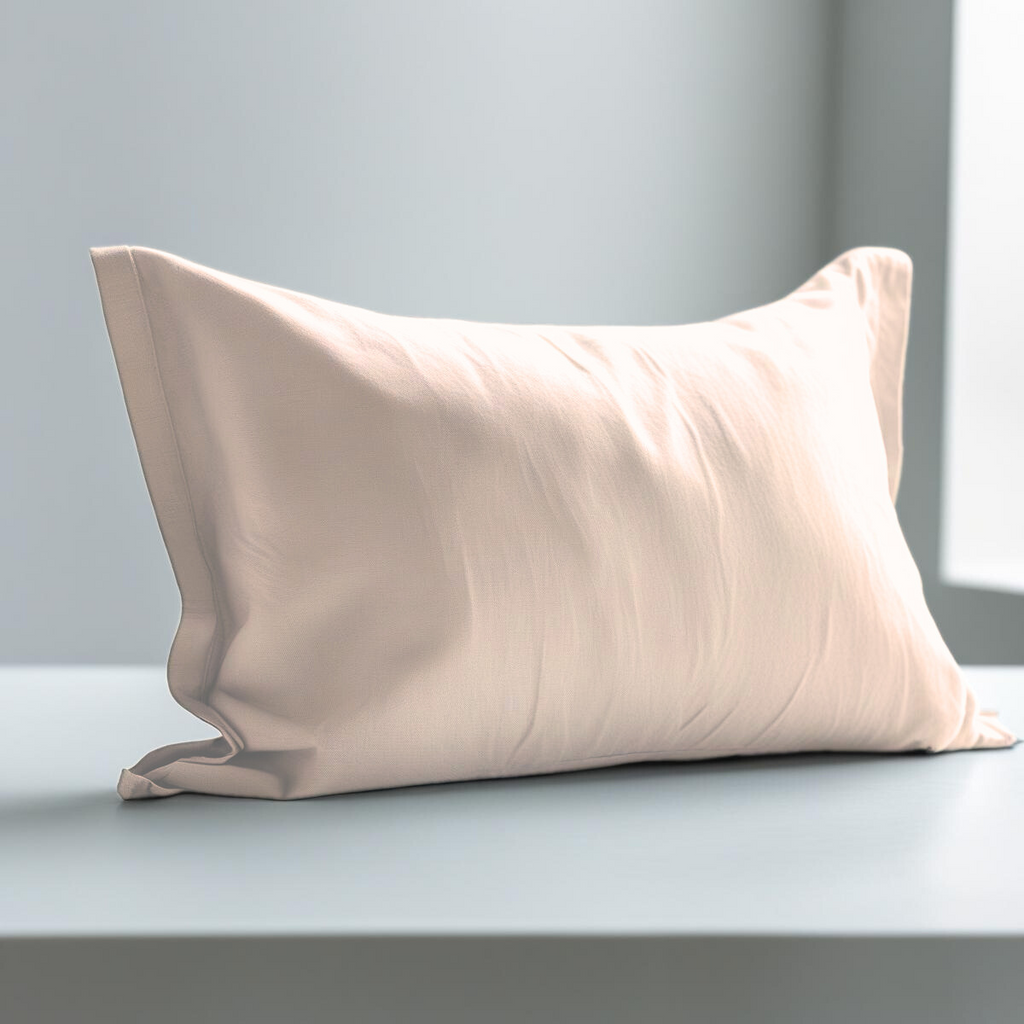 Pair of 200 Thread Count Percale Cotton Pillowcases for Bed 