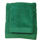 AREA - Set Spugna Asciugamano + Ospite Tinta Unita 100% Cotone