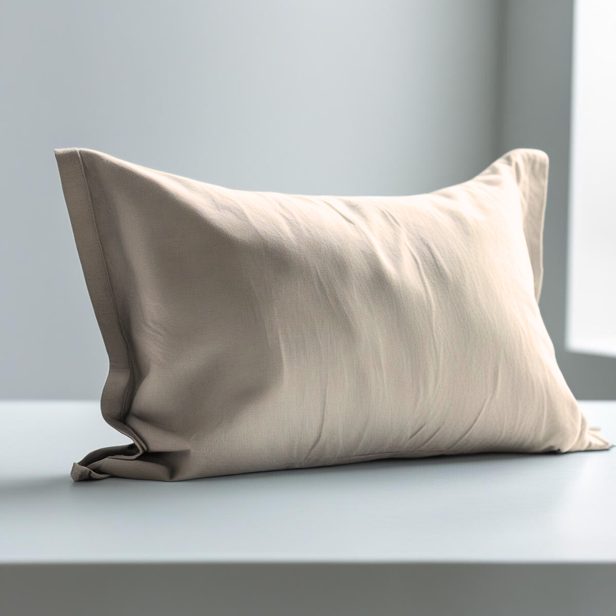 Pair of 200 Thread Count Percale Cotton Pillowcases for Bed 