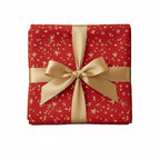 Confezione tovaglia natalizia NeroPerla in cotone e lurex con stelle dorate