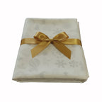 Tovaglia Ramis NeroPerla confezione regalo con fiocco dorato cotone e lurex