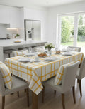 Tovaglia tavola in cotone jacquard 100% cotone artigianale colore giallo ocra 